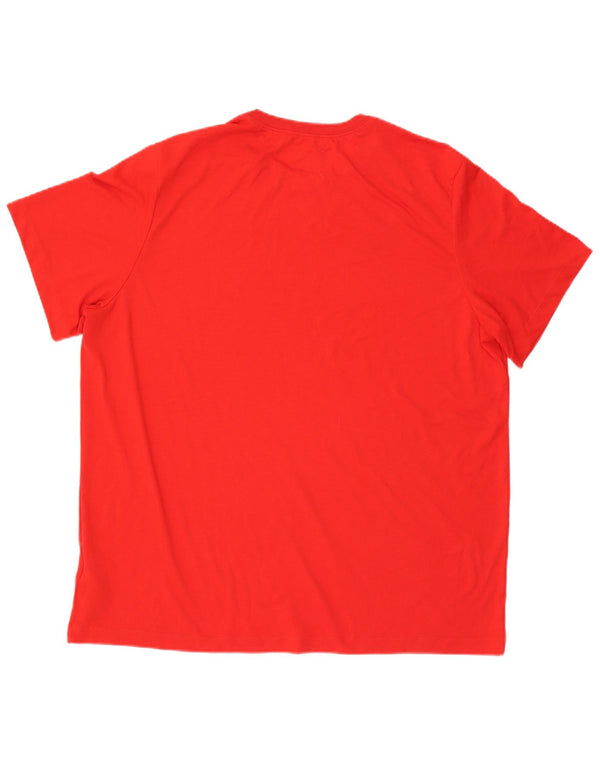 NIKE Camiseta gráfica Dri Fit para hombre Top 2XL Poliéster rojo