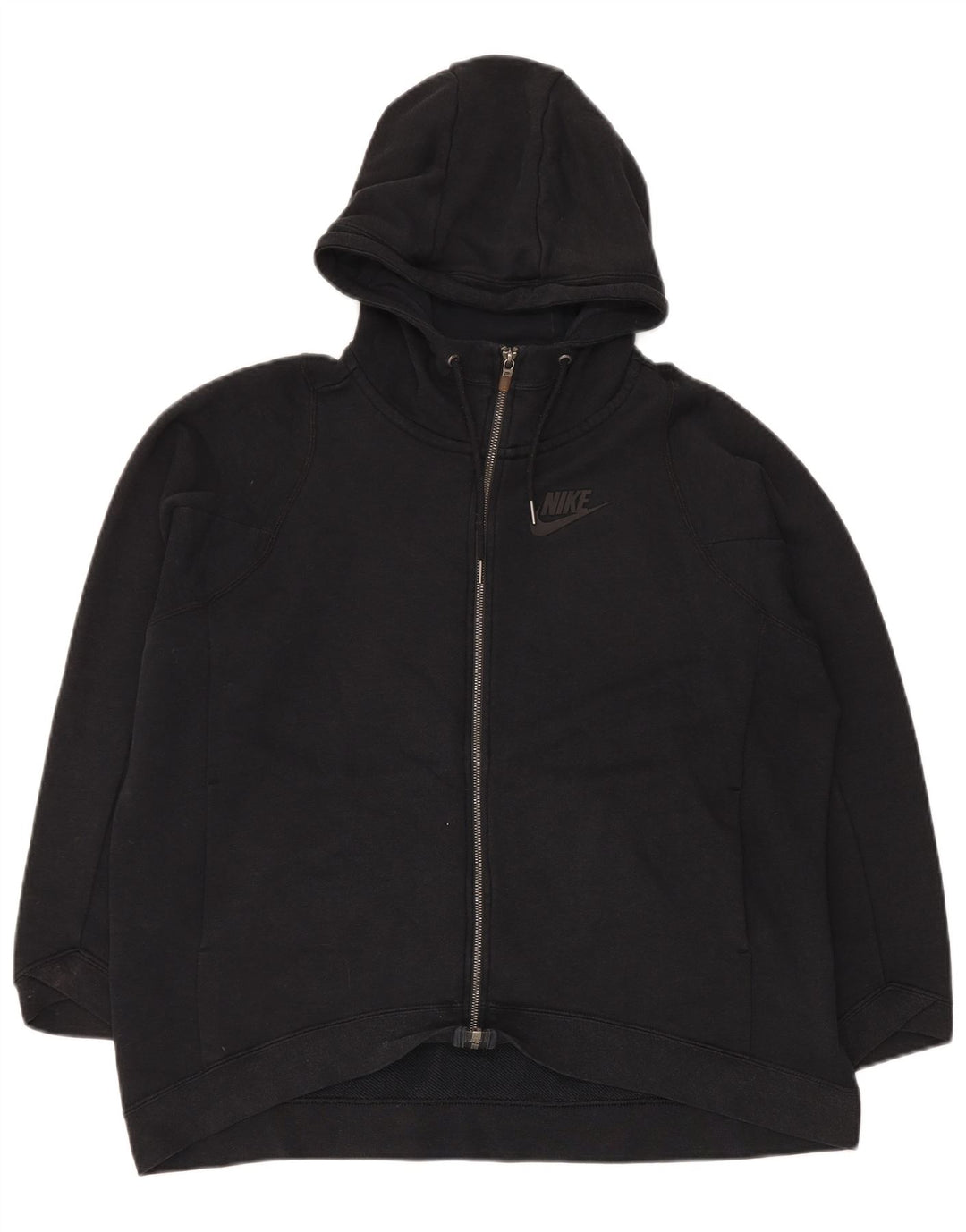 Nike - Sudadera con capucha y cremallera para hombre, talla grande, algodón negro