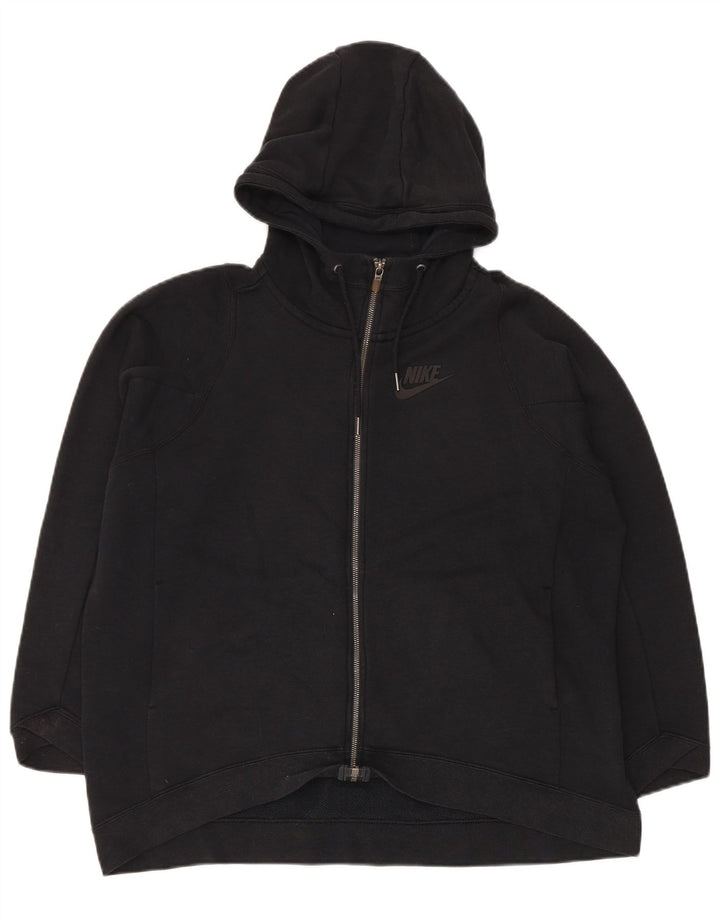 Nike - Sudadera con capucha y cremallera para hombre, talla grande, algodón negro