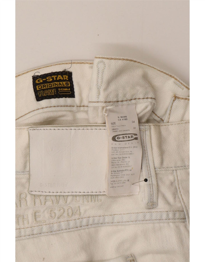 Vaqueros rectos para hombre G-Star W34 L32 Algodón blanco