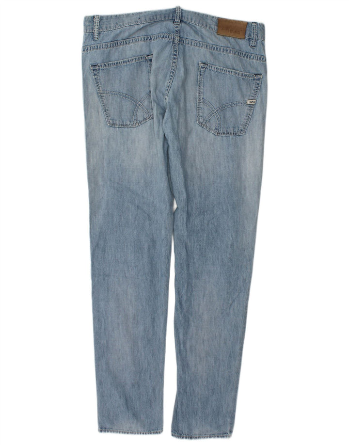 Vaqueros ajustados desgastados para hombre Gas W34 L32 Algodón azul