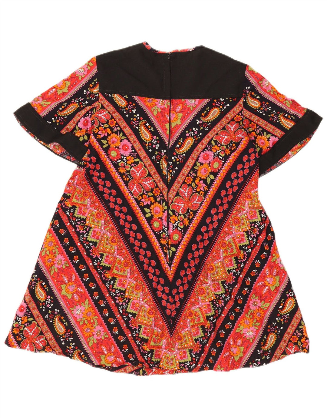 Vestido VINTAGE Niña Evasé 13-14 Años Paisley Multicolor