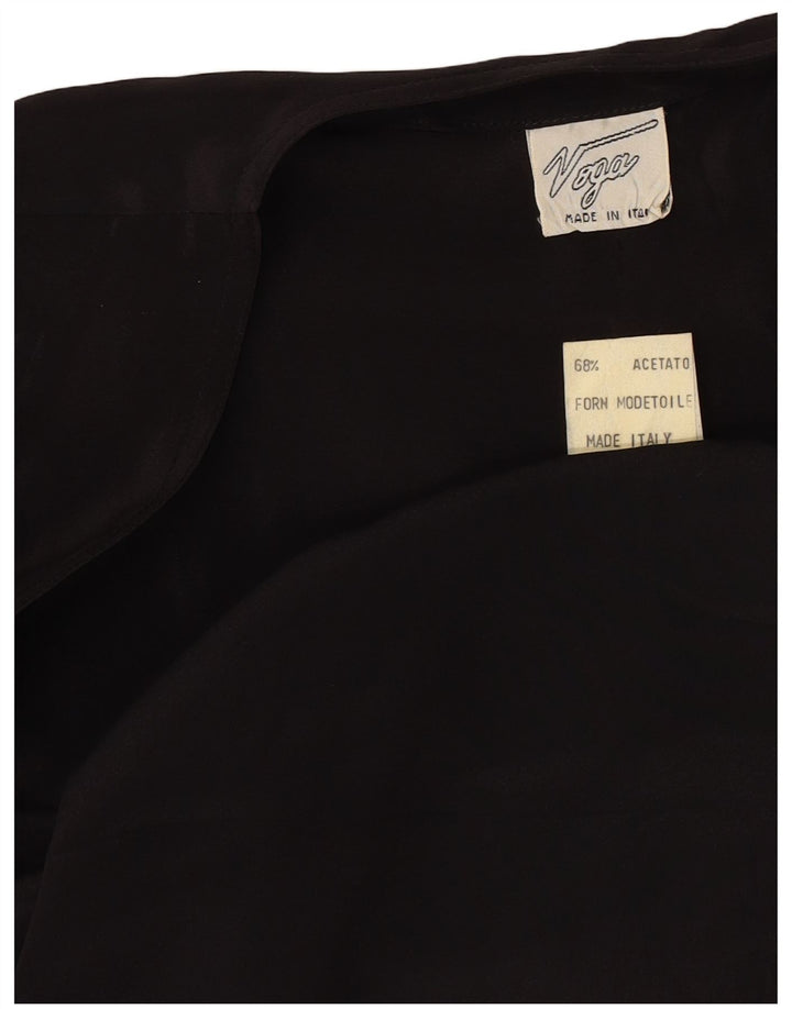 Vintage mujer oversize Bolero Top IT 44 Acetato negro medio