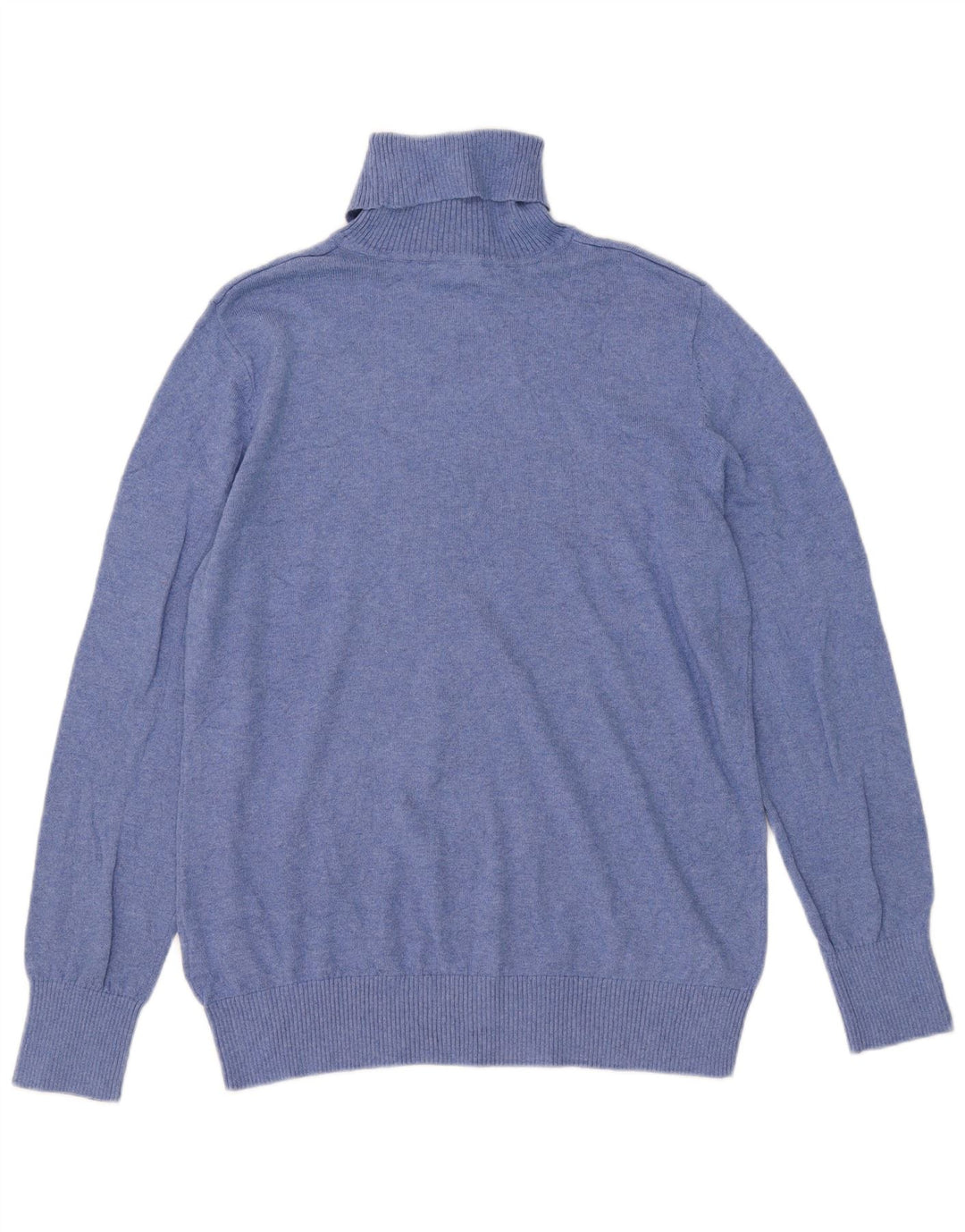 L.L.Bean - Jersey con cuello vuelto para hombre, talla grande, algodón azul