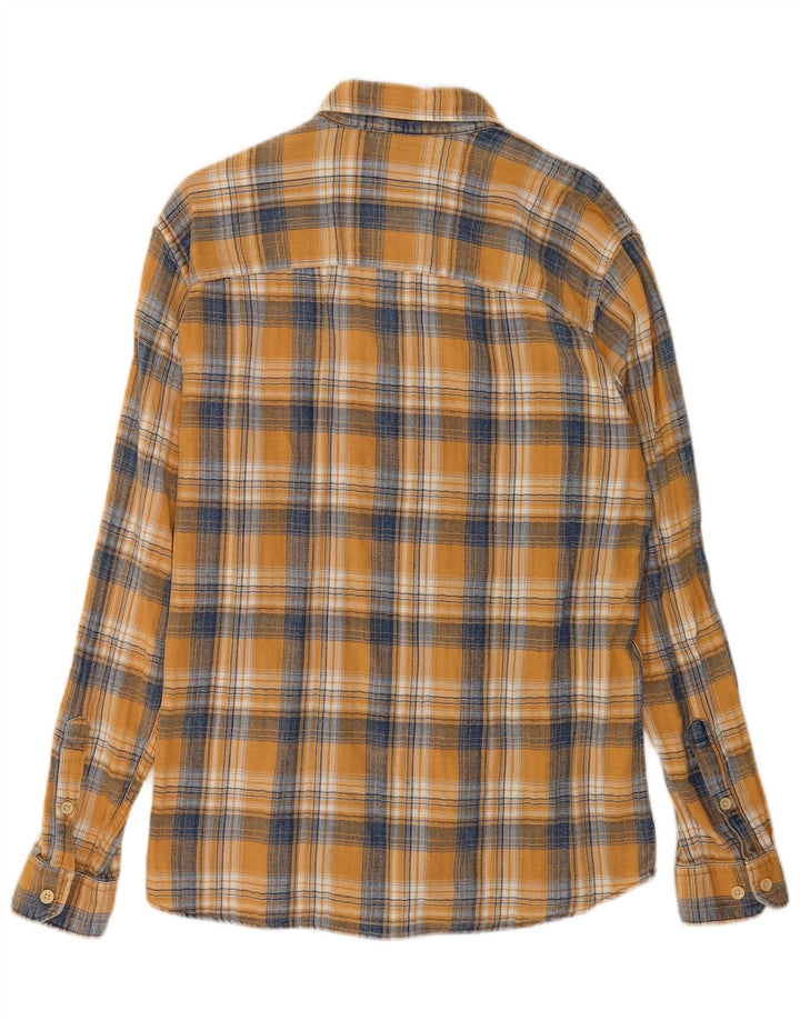 Jack & Jones Hombre Camisa De Franela De Algodón A Cuadros Amarillos Grandes