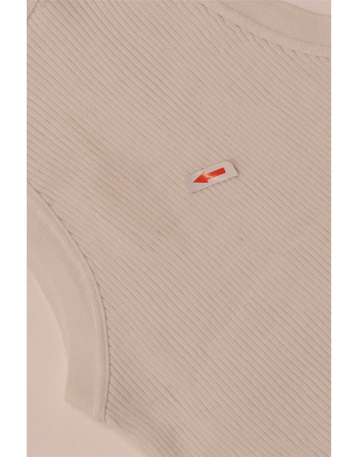 Massimo Dutti Top Corto Sin Mangas para Mujer Reino Unido 44 Grande Blanco
