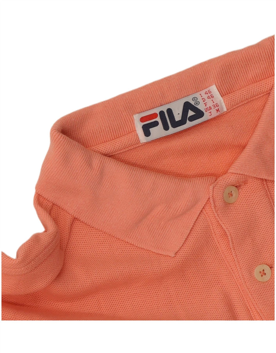 Fila Polo de manga larga para hombre IT 46 Small Naranja