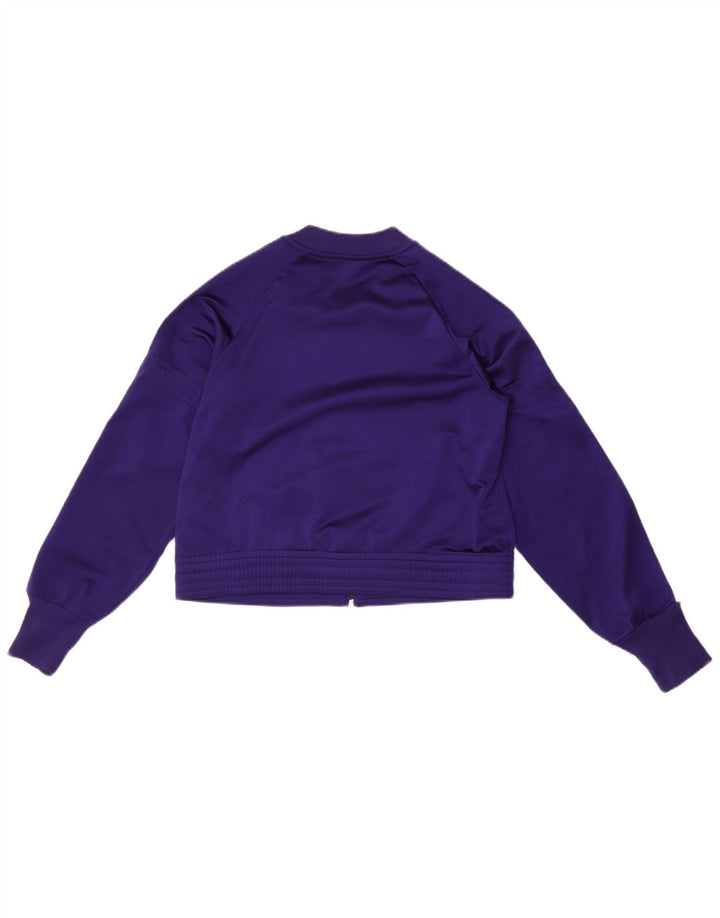 Adidas Mujer Crop Chándal Top Chaqueta IT 44 Medio Púrpura Poliéster