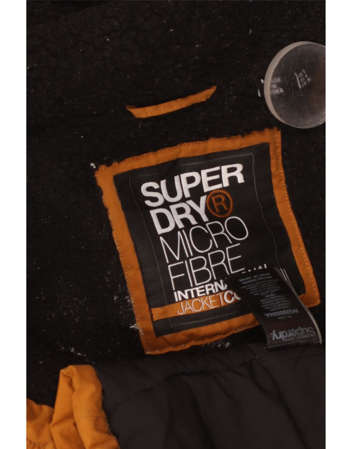 SUPERDRY Chaqueta cortavientos con capucha para mujer UK 8 Small Naranja Poliéster