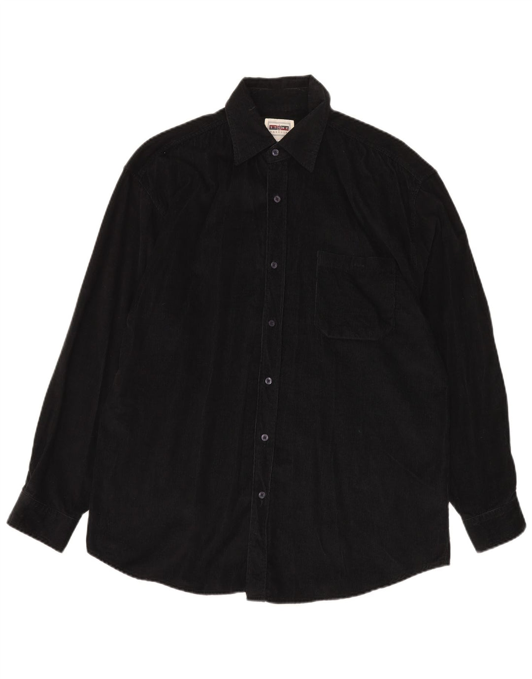 STONE HARBOR Camisa de pana para hombre Algodón negro mediano
