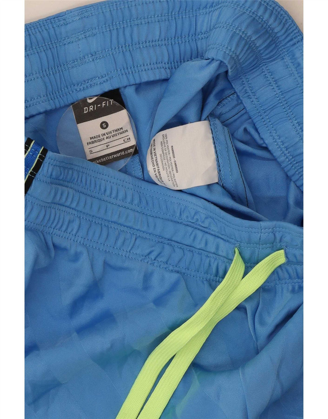 Nike - Pantalones cortos deportivos para hombre, poliéster, rayas azules, talla pequeña