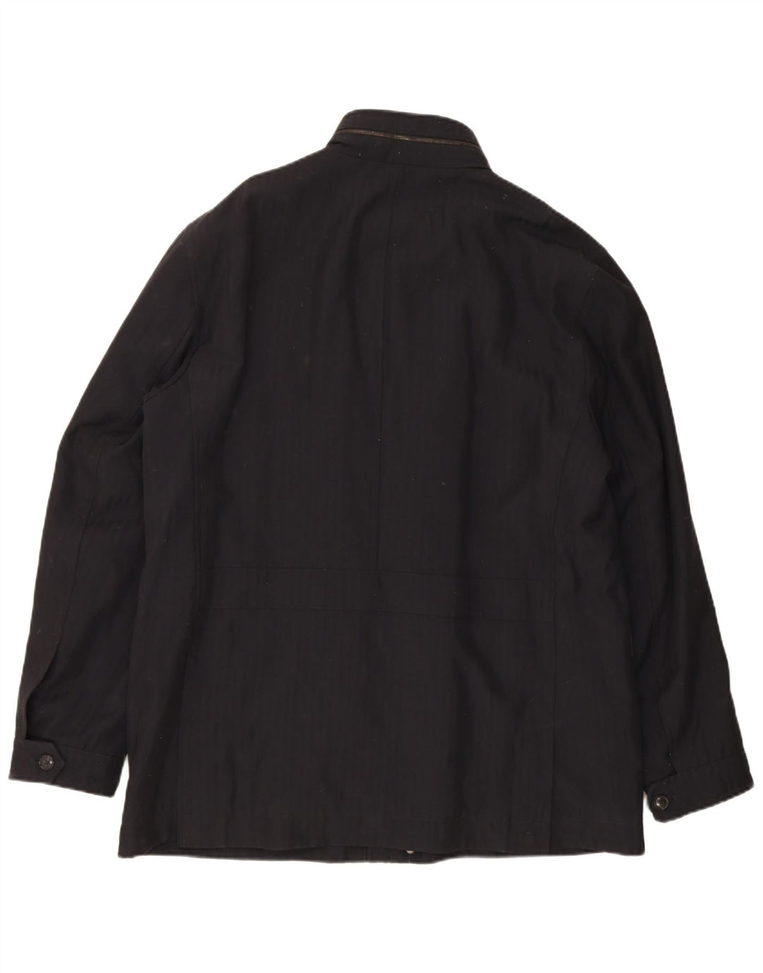 Hugo Boss Chaqueta cortavientos para hombre IT 56 3XL Lana virgen negra