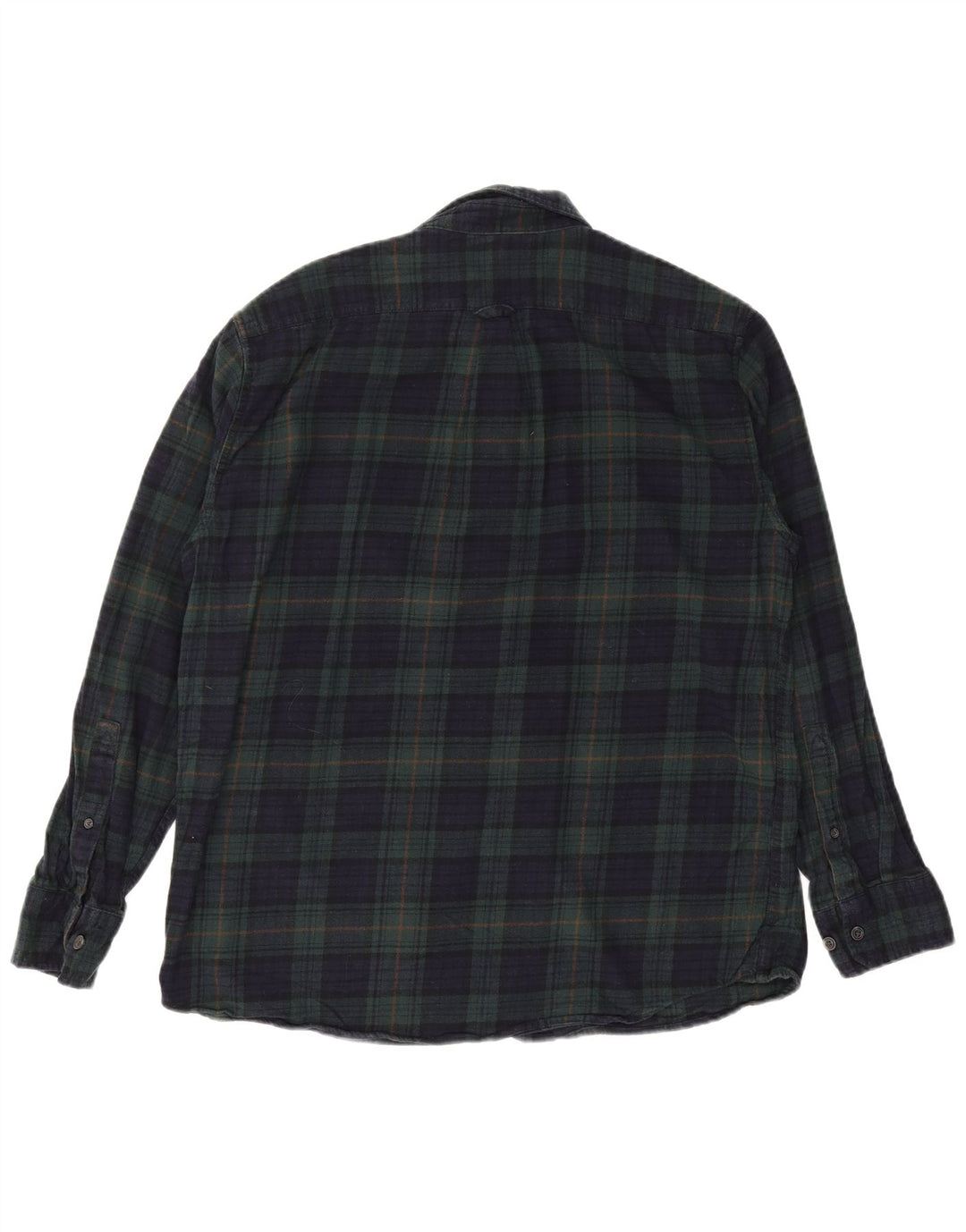 EDDIE BAUER Camisa de franela para hombre Algodón a cuadros azul marino grande