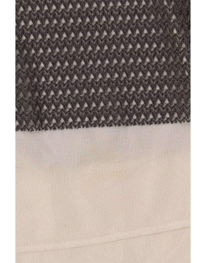 Zara Top transparente sin mangas para mujer UK 46 Bloque de color gris grande