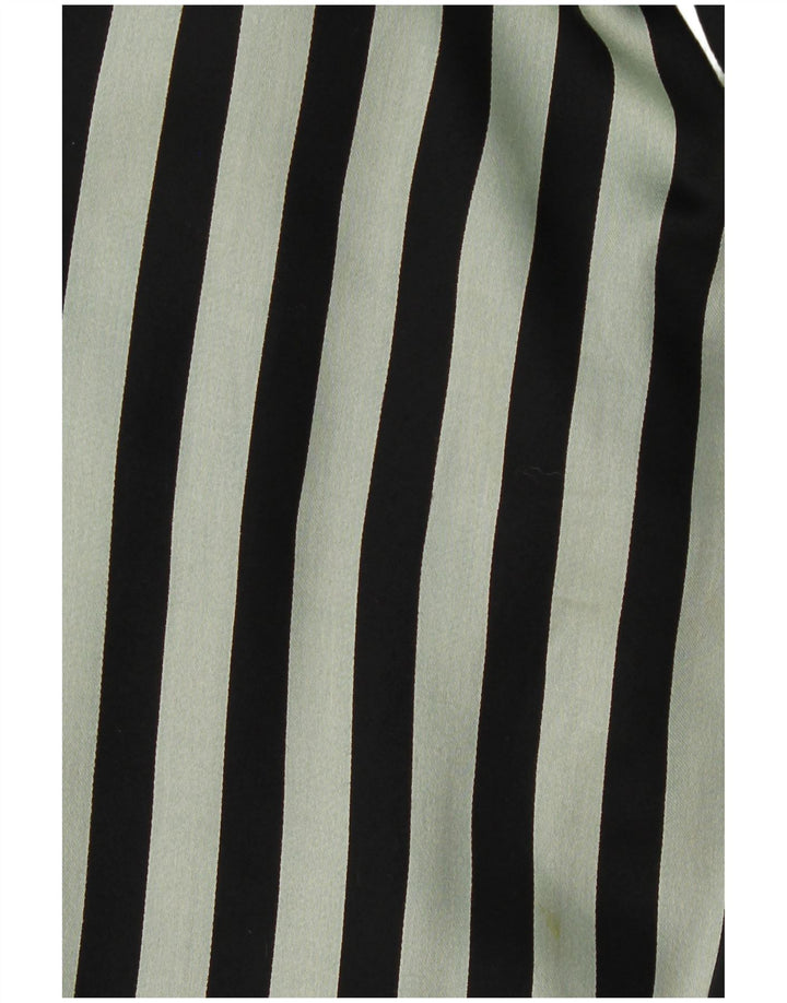 Blusa vintage para mujer EU 44 XL Viscosa a rayas verdes