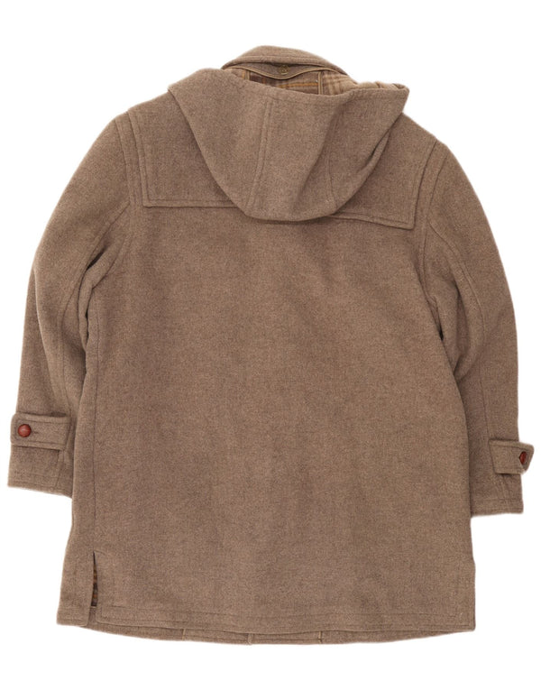 Vintage hombres con capucha Duffle abrigo Reino Unido 42 XL gris
