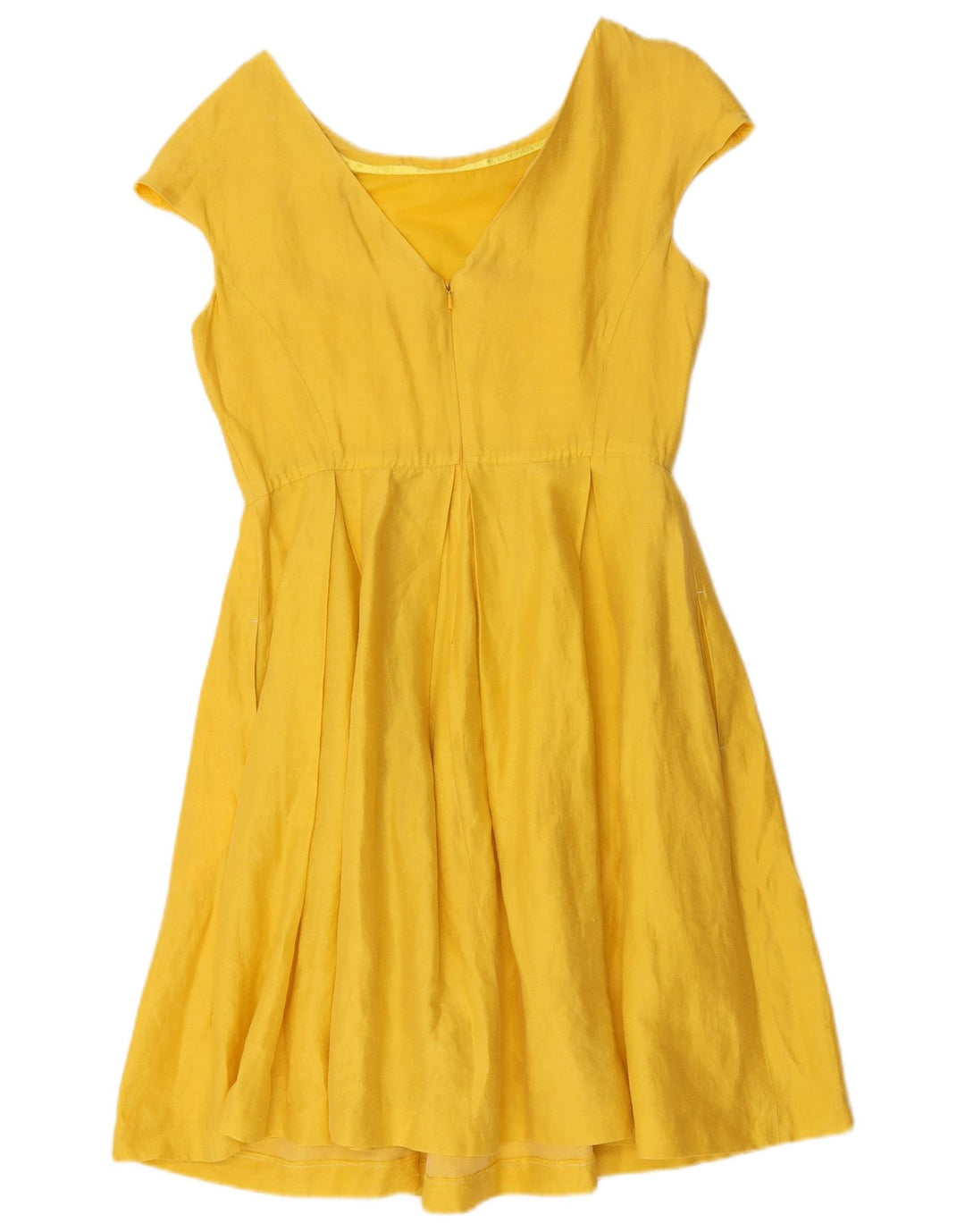 Max Mara Vestido acampanado de fin de semana para mujer UK 44 Amarillo mediano