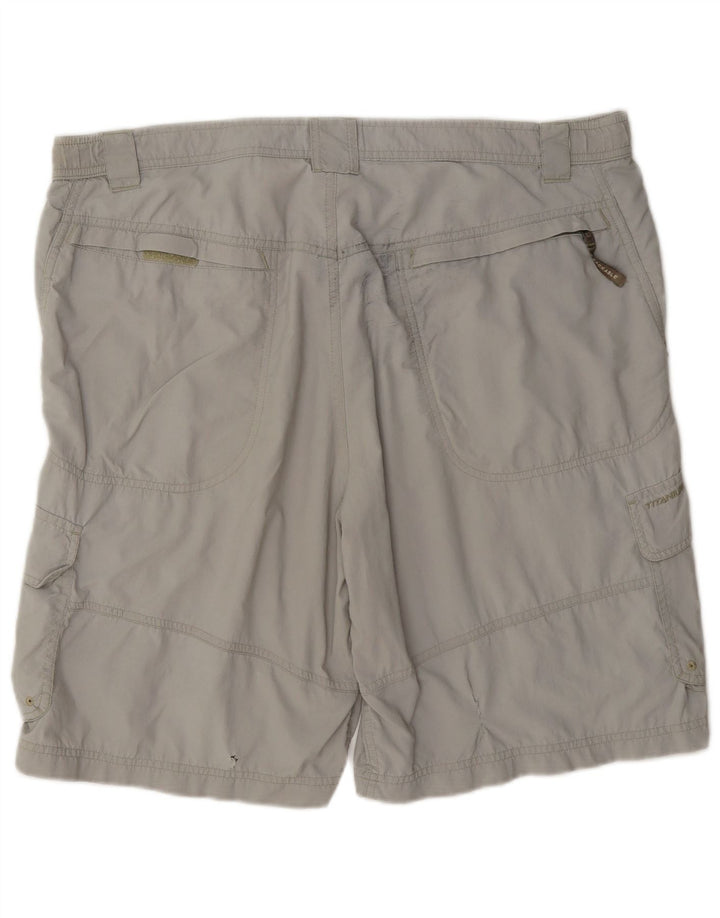 Columbia Pantalones cortos cargo Titanium para hombre, talla grande, W36, poliamida gris