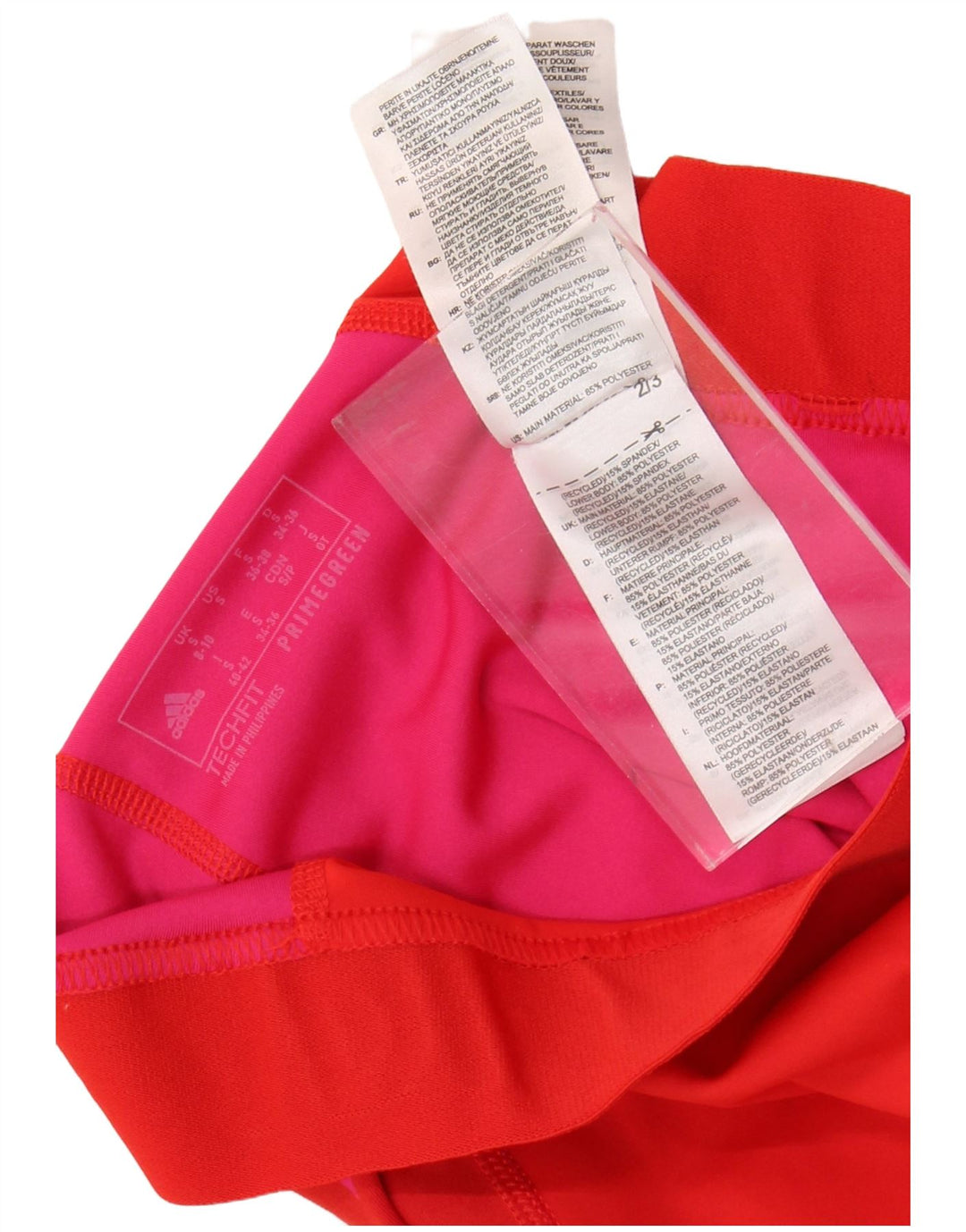 ADIDAS Leggings gráficos Tech Fit para mujer Reino Unido 8/10 Pequeño lunares rojos