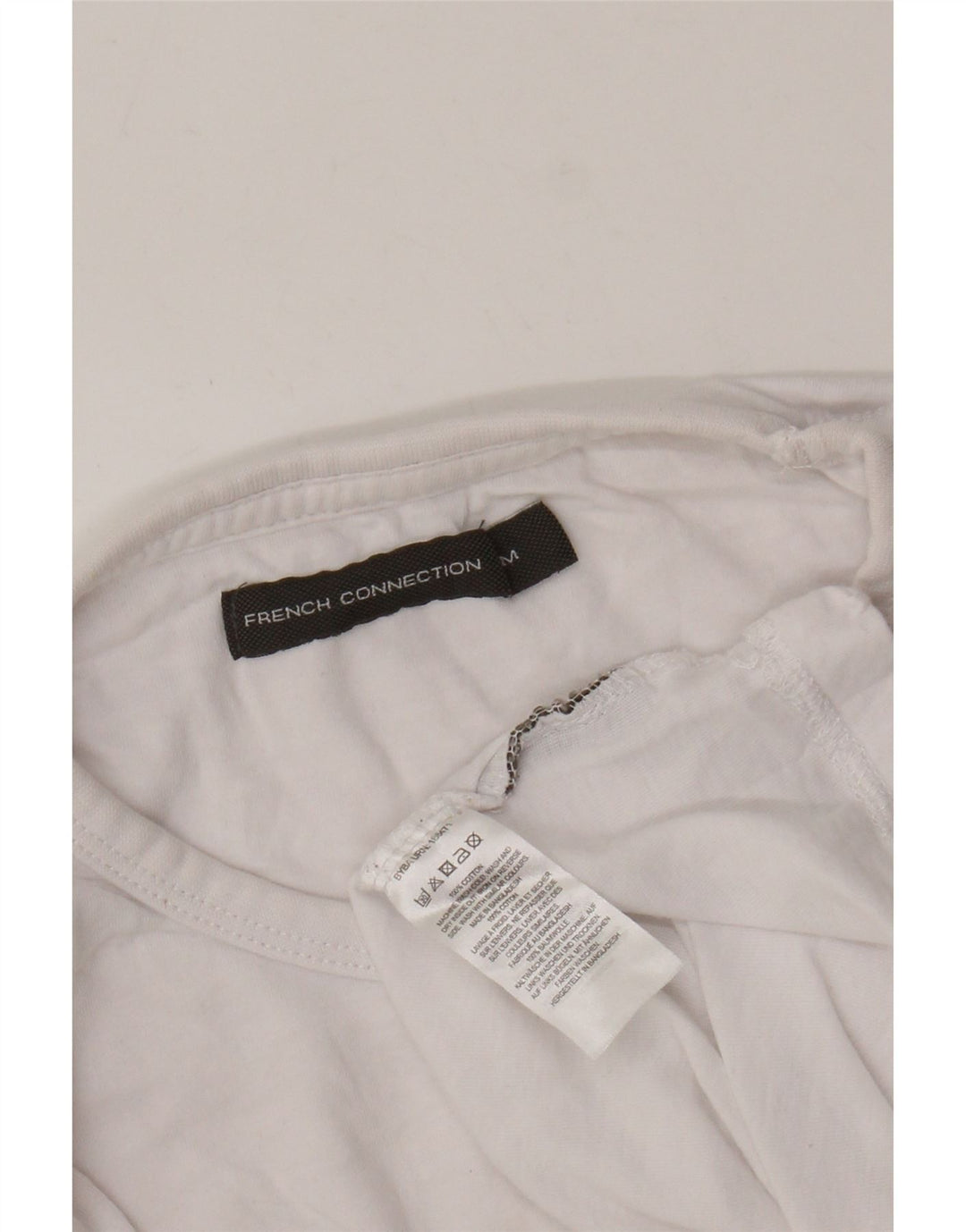 FRENCH CONNECTION Camiseta para mujer Top UK 12 Medium White Cotton