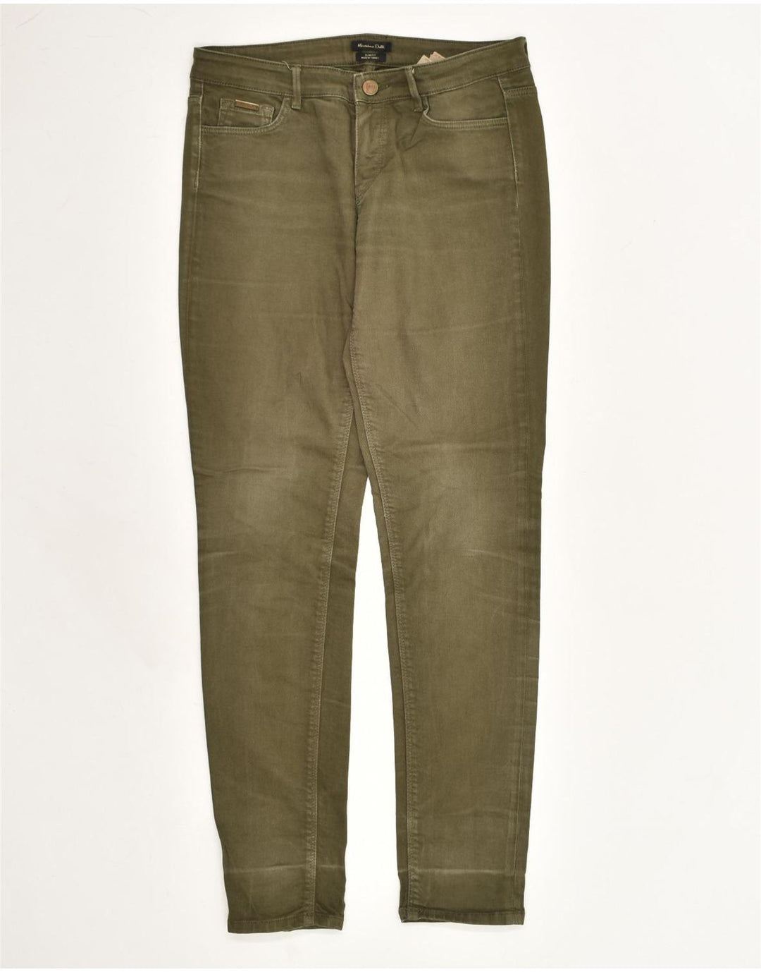 MASSIMO DUTTI Womens Slim Jeans EU 38 Small W29 L29 Khaki Cotton | Vintage Massimo Dutti | Thrift | Second-Hand Massimo Dutti | Used Clothing | Messina Hembry 