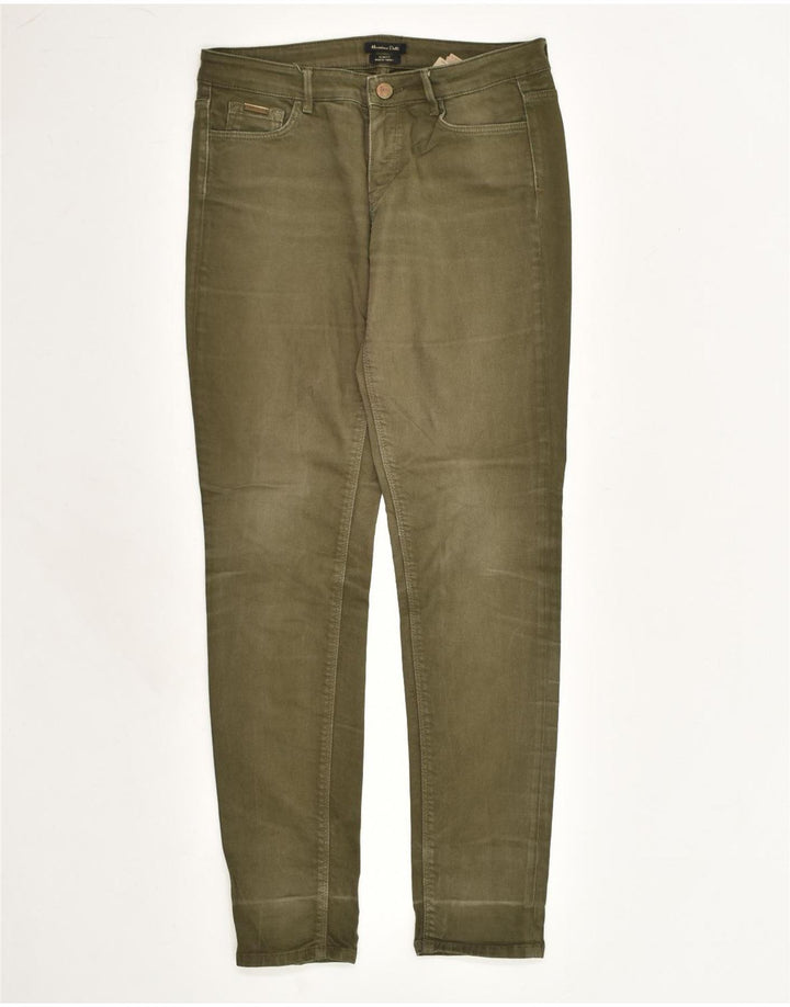 MASSIMO DUTTI Womens Slim Jeans EU 38 Small W29 L29 Khaki Cotton | Vintage Massimo Dutti | Thrift | Second-Hand Massimo Dutti | Used Clothing | Messina Hembry 