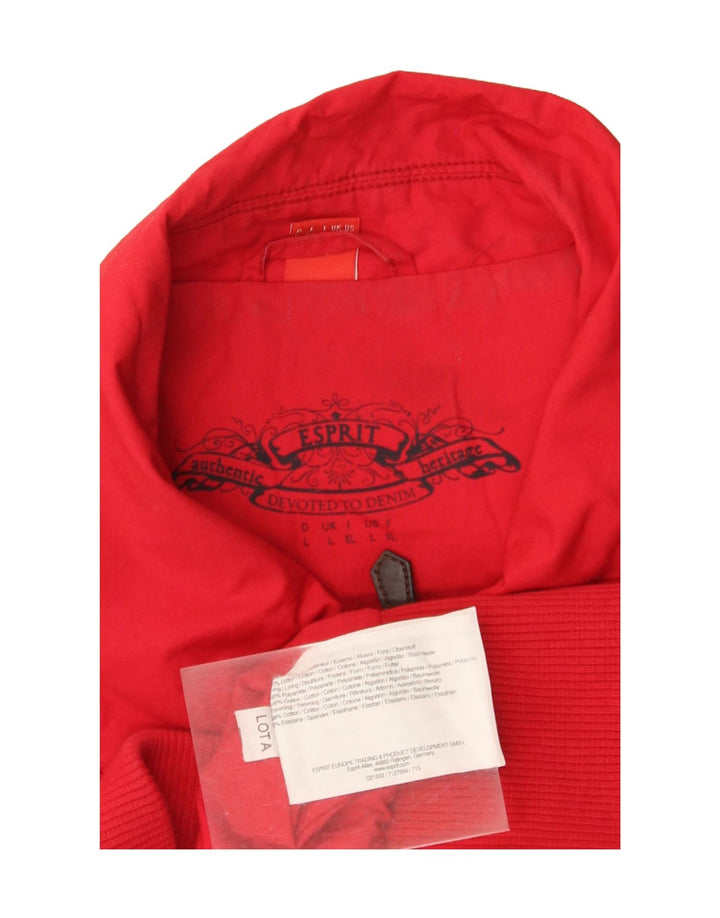 Esprit Chaqueta militar para mujer UK 44 Grande Algodón rojo