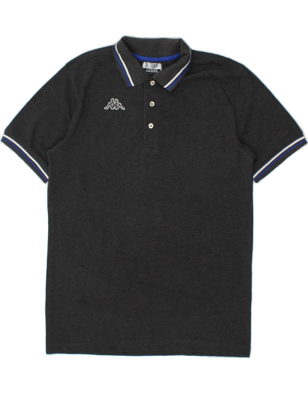 KAPPA Mens Polo Shirt Large Grey Vintage Kappa and Second-Hand Kappa from Messina Hembry 