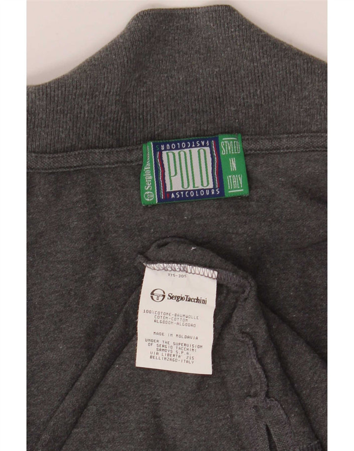 Sergio Tacchini Polo Hombre Grande Gris Algodón