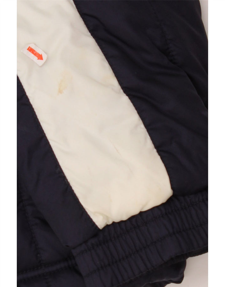 PUMA Mens Padded Jacket UK 38 Medium Navy Blue Colourblock Nylon