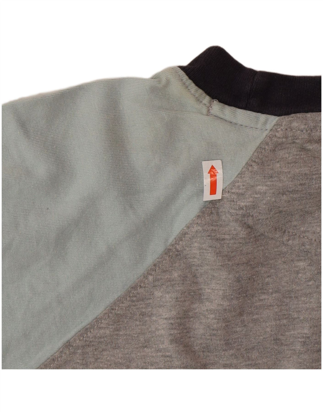 Camiseta de hombre Fat Face de algodón color block de manga larga en gris medio