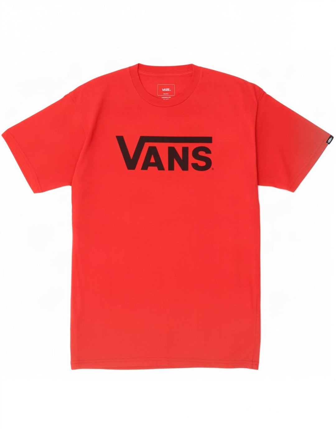 Vans Camiseta con gráfico de ajuste clásico para hombre Top de algodón rojo mediano