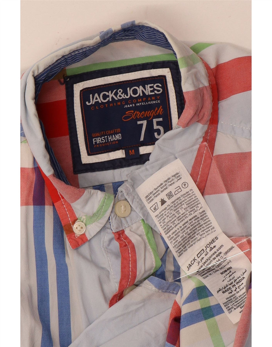 Camisa Jack & Jones Hombre Manga Corta Medium Blue Check