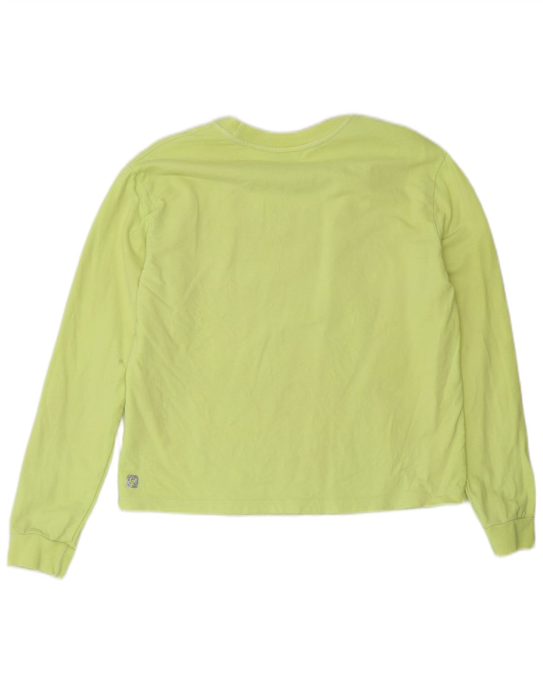 FREDDY Top Mujer Manga Larga UK 8 Pequeño Algodón Amarillo