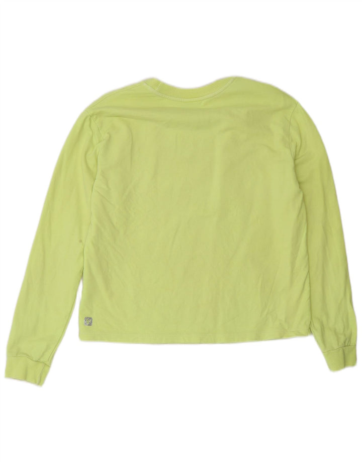 FREDDY Top Mujer Manga Larga UK 8 Pequeño Algodón Amarillo