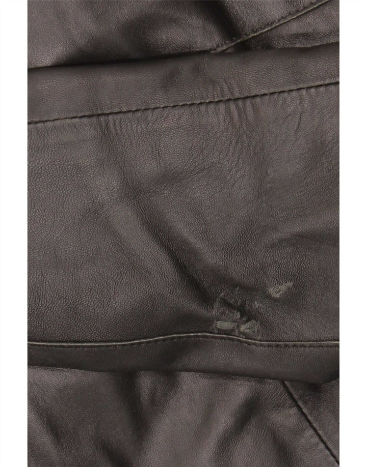 Chaqueta de cuero vintage para mujer IT 44 Mediano Negro