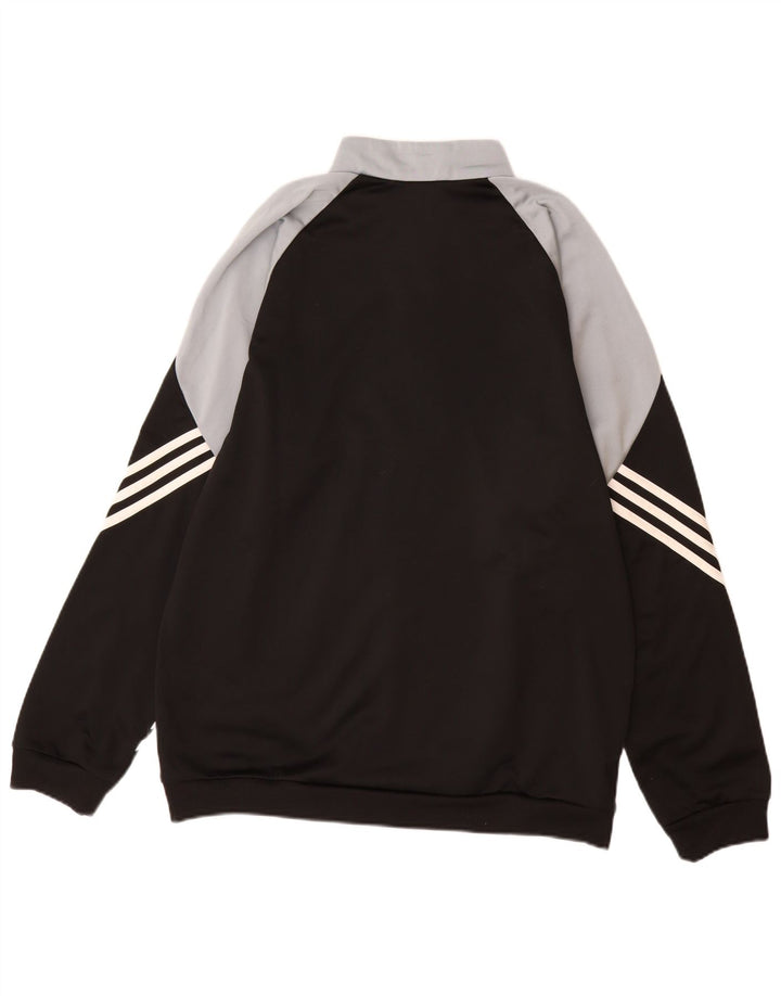 ADIDAS Hombre Chándal Top Chaqueta Grande Negro Colorblock Poliéster