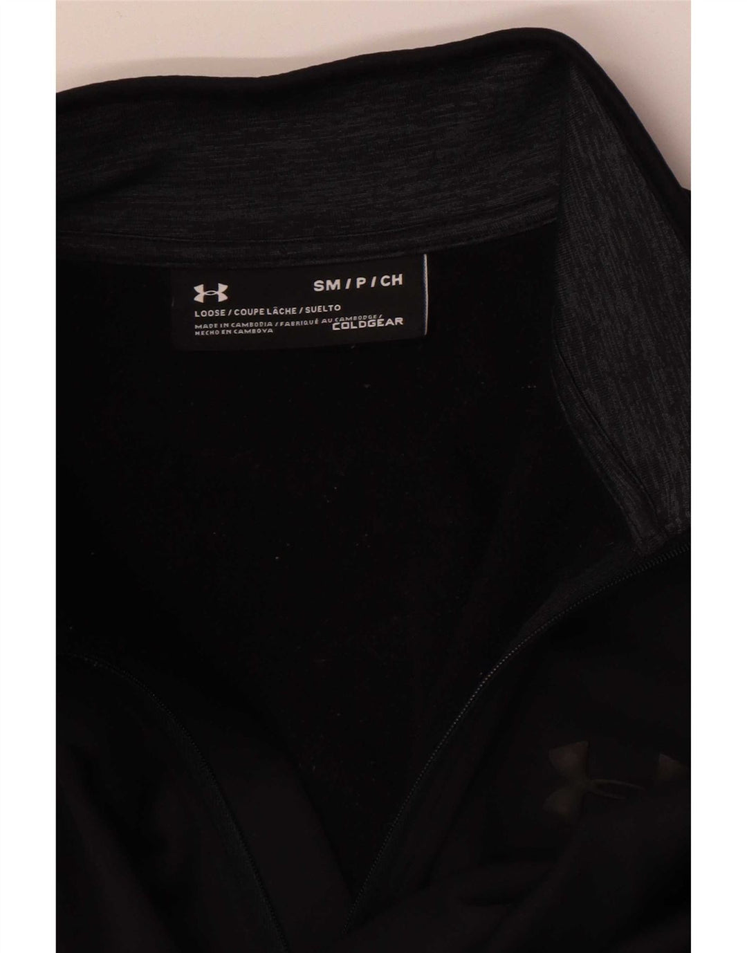 Under Armour Hombre Cold Gear Zip Neck Jersey Chándal Top Pequeño Negro