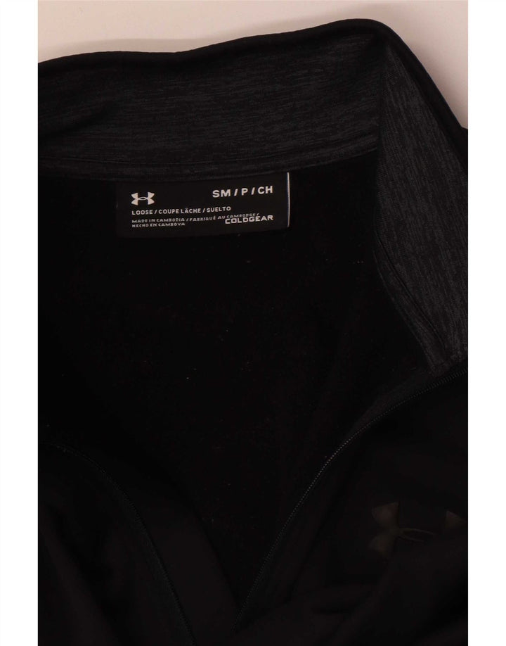 Under Armour Hombre Cold Gear Zip Neck Jersey Chándal Top Pequeño Negro