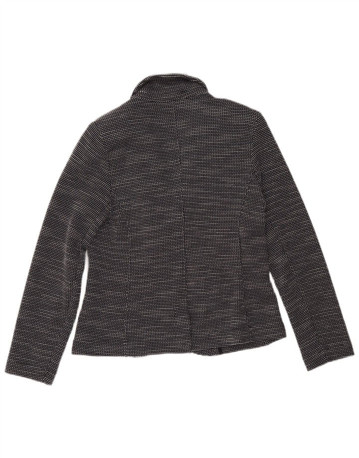 WHISTLES Chaqueta tipo blazer de 2 botones para mujer UK 10 Small Black Stripe Cotton