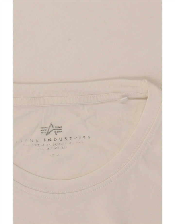 Alpha Industries - Camiseta gráfica para hombre, talla grande, color blanco
