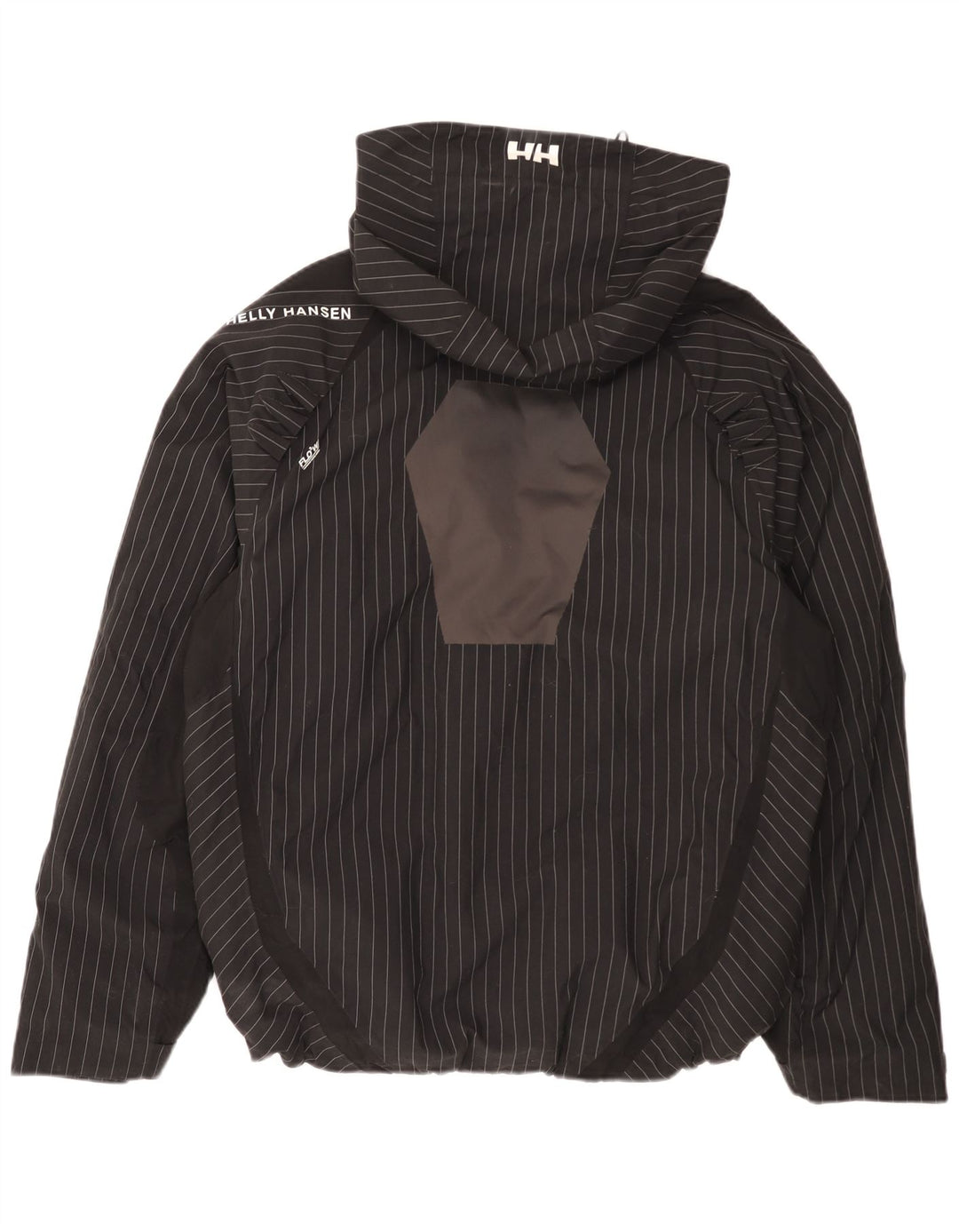 Helly Hansen Chaqueta impermeable con capucha gráfica para hombre Reino Unido 38 Mediano Negro Rayas
