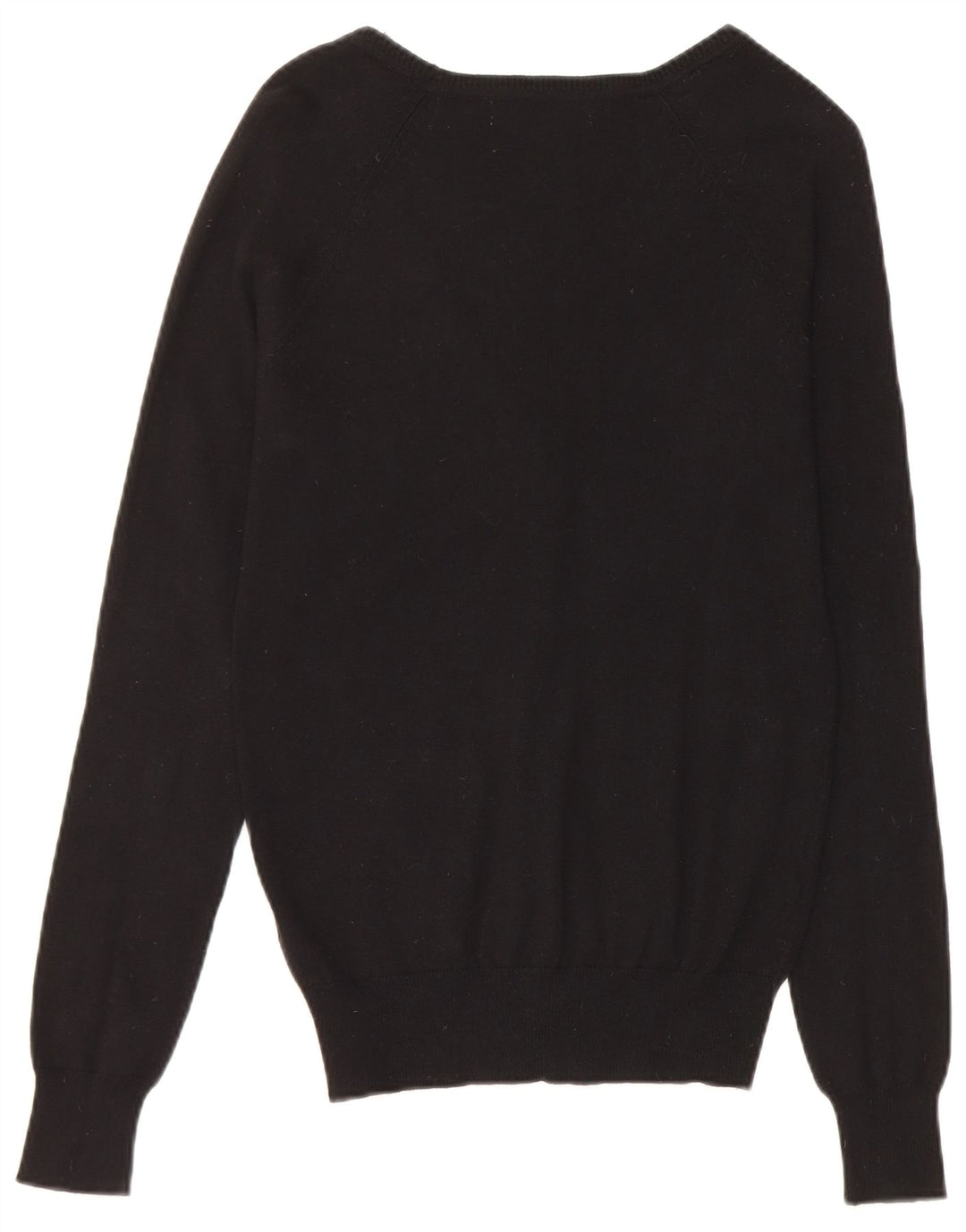 Zara Mujer Cárdigan Suéter UK 12 Mediano Negro Algodón