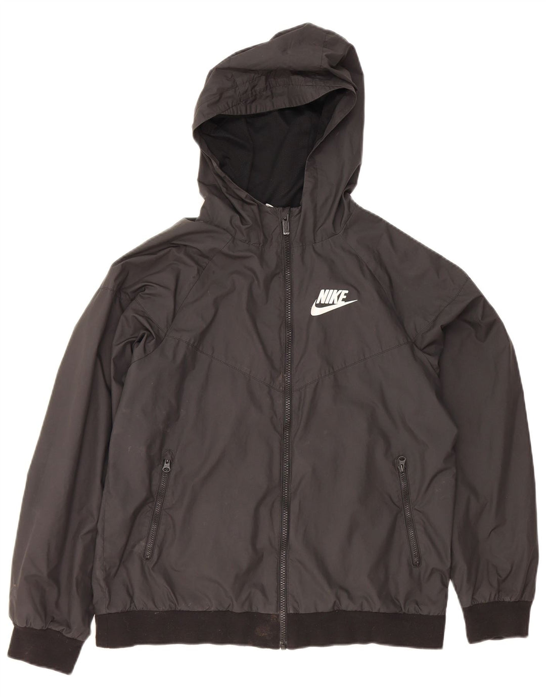 Nike Chaqueta de chándal con capucha para niños 13-14 años XL Negro Poliéster