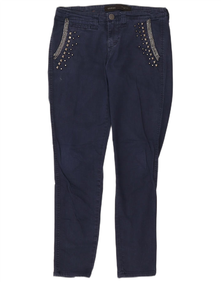 GUESS Vaqueros Slim Mujer W27 L28 Azul Marino Algodón