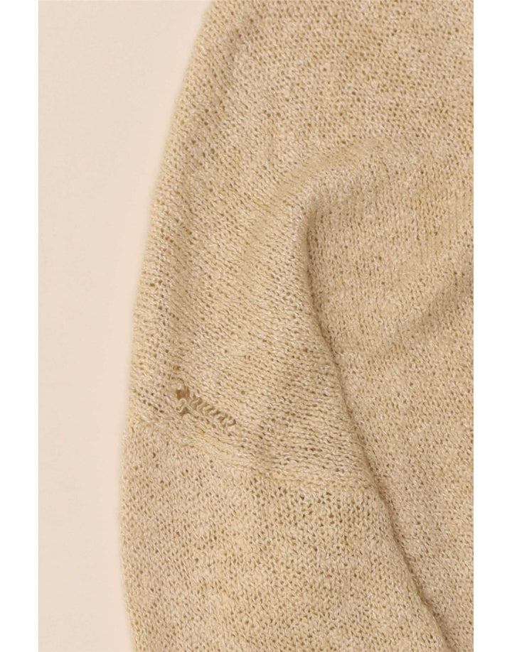 Zara Mujer Suéter Cárdigan Extragrande Reino Unido 44 Acrílico Beige Medio