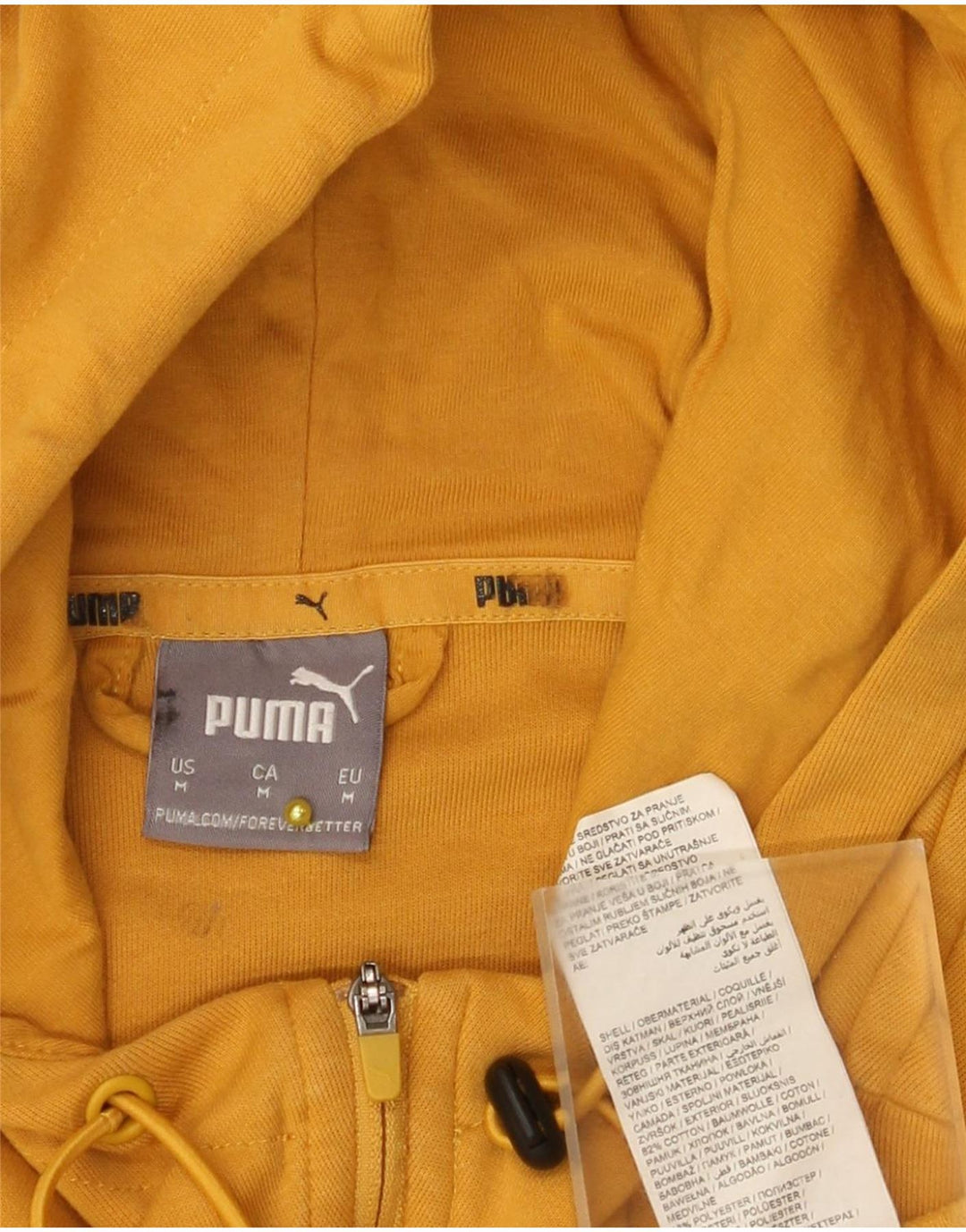 Puma Hombre Sudadera Con Capucha Jumper Algodón Amarillo Medio