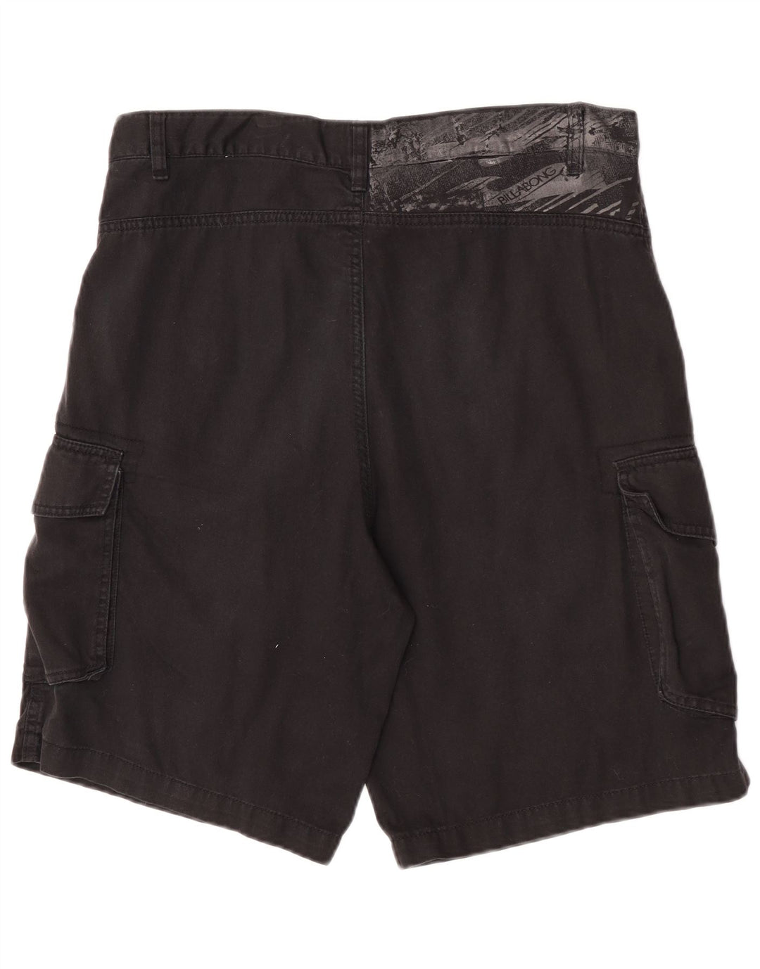 Billabong Mens Cargo Shorts W34 Grande Algodón Negro