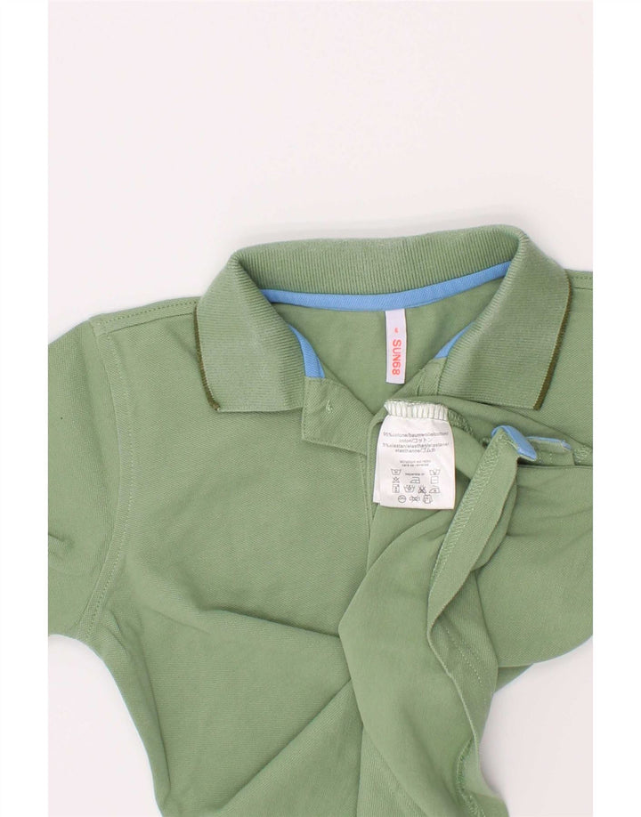 Sun68 Polo para niño 5-6 años Verde Algodón