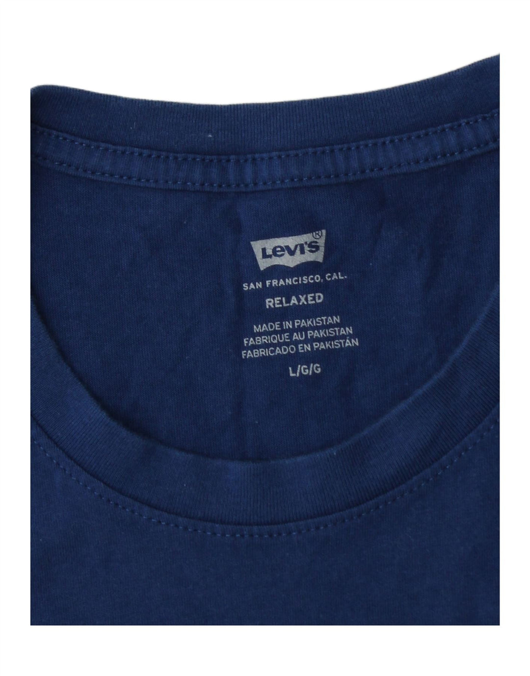 LEVI'S Camiseta con gráfico relajado para hombre, talla grande, azul marino
